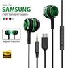 Проводные наушники Type C HiFi Стерео Гарнитура с Регулировкой Громкости и HD Микрофоном 3,5 мм Наушники для Samsung Galaxy iPhone 17 16 Вкладыш