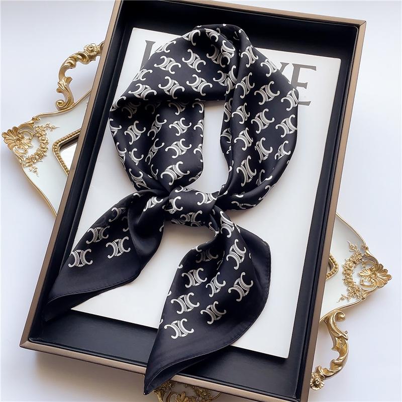 70 * 70cm New Silk Small Square Scarf For Women'S Neck Protection Professional Scarf Versatile Hair Tie Headscarf Scarf