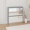 VidaXL Shoe Cabinet with Mirror 2 Levels Sonoma Grey 63x17x67 Cm 342633