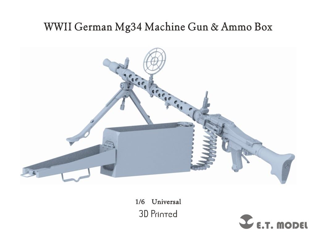 Ety Model WW2 German MG34 Machine Gun Magazine Resin Kit 1/6 & (3D Printed) P06-002 (Military)