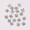 50pcs/Lot 6mm 4 Petals Leaves Antique  Flower Loose Sparer Apart End Bead Caps For DIY Jewelry Making Findings Earrings