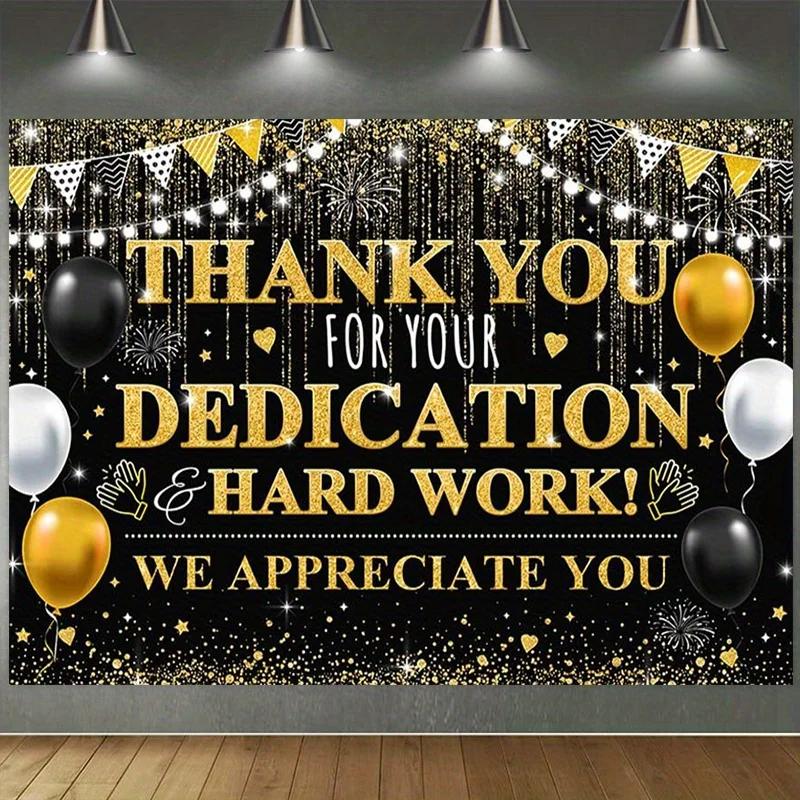 1 piece YSW 1 piece Thank-you backdrop for teachers/employees/doctors/nurses appreciation eventyzb
