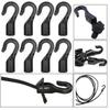 Open End Cord Outdoor Tool Snap Buckles Camping Tent Hook Elastic Ropes Buckles Straps Hooks