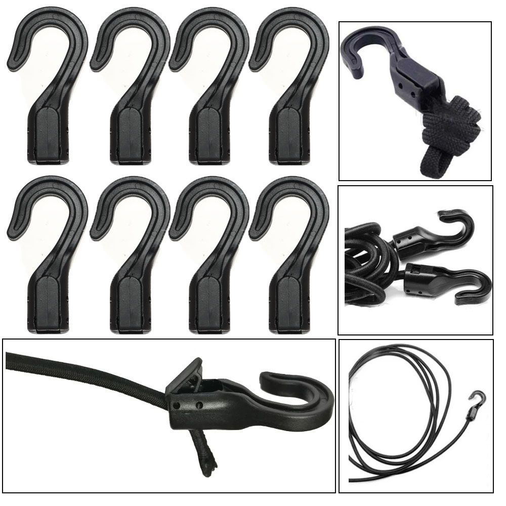 Open End Cord Outdoor Tool Snap Buckles Camping Tent Hook Elastic Ropes Buckles Straps Hooks