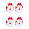 4 Pcs Christmas Napkin Rings Set Napkin Ring Holder Santa Claus Belt Shape Home Xmas Banquet Party Table Decoration