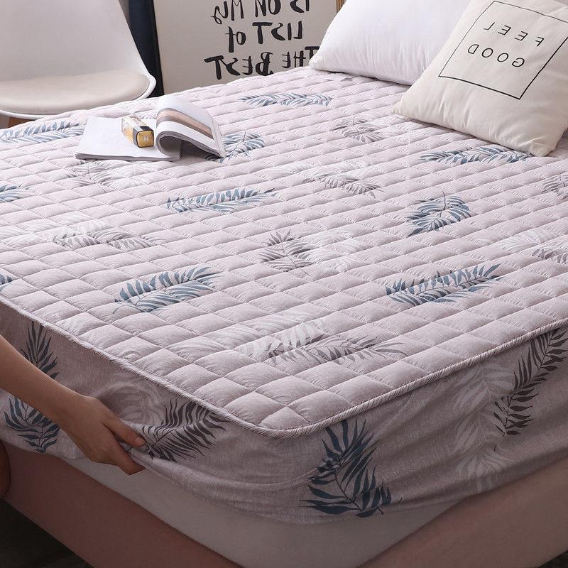 17 цветов стеганый наматрасник с принтом Нескользящая простыня Queen King наматрасник пылезащитный чехол