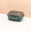 1250ml Lunch Box Double Layer Compartment Large Capacity PP Students Meal Box with Tableware Office Supply