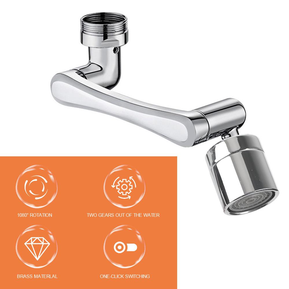 Faucet Adapter Extender 1440° Rotatable 24mm Outer Daimeter Rotating Faucet 20mm/22mm Inner Diameter Adjustable Water Filter