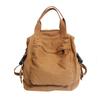 Autumn and Winter New Large Capacity Washed Solid Color Canvas Casual Double Back Street Trendy Student Schoolbag