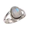 Natural Rainbow Moonstone Gemstone Handmade 925 Sterling Silver Ring S.5.5 G7t91