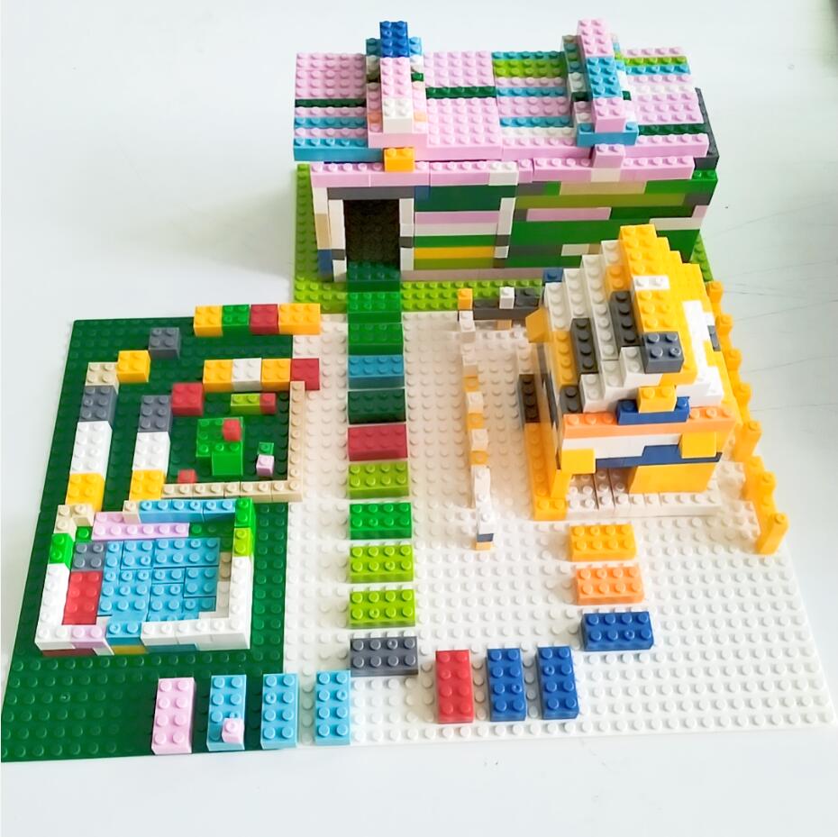 Building Blocks Hybrid Particles520g Bulk 17Colours DIY Toys for Children Free Base Plate Jigsaw Puzzle