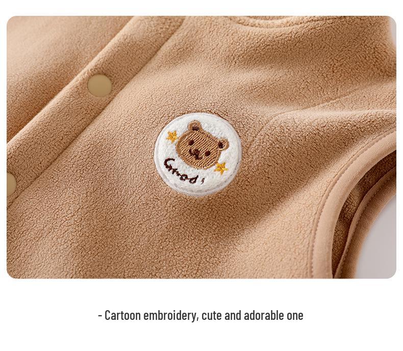 Детский стеганый бархатный жилет - Безрукавная куртка для маленьких мальчиков и девочек (Осень зима)