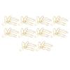 50pcs Pen Clips Multipurpose Electroplating Cute Shape Metal Pen Holders for Notebook Journals Clipb