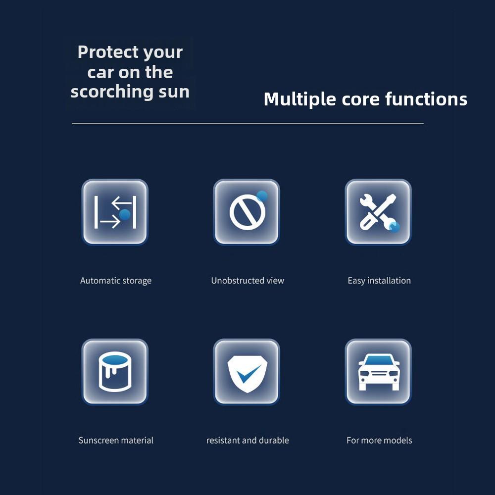 Car Windshield Retractable Auto Front Sun Shield UV Protection Sun Visor Cover