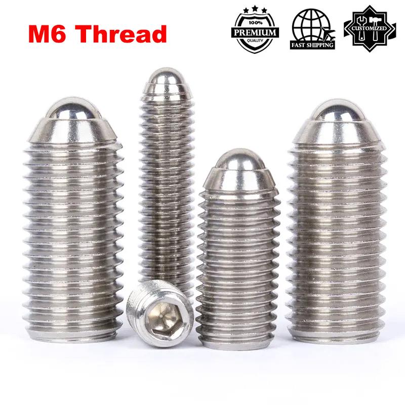 5pcs KST414-SS All Satinless Steel Spring Ball Plungers And Internal Hexgon Roller Ball Thread Bolt Screw For Locating
