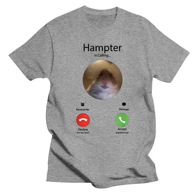 Dank Meme Hamster Staring Oversized Unisex Tshirt Streetwear Trendy Cotton Newmodel Personality Clothes Y2k Short Sleeves Soft
