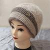 Шерстяная шапка, женская ворсовая шапка, осенне-зимняя толстая двухслойная теплая вязаная шапка