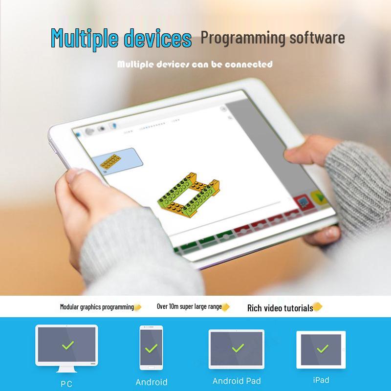 Программируемые блоки WeDo: Совместимо с роботом LEGO WeDo 2.0 45300 и хостом мотора WeDo