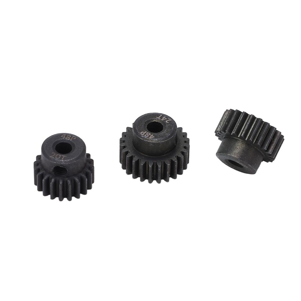 48P Pinion Gear Set 20T 22T 24T 3.175mm RC Motor Pinion Gear for 1/10 RC Brushless Brush Motor