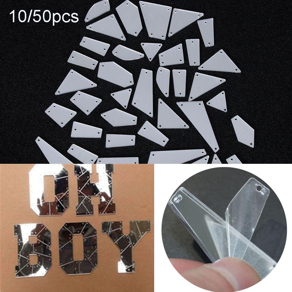 Shiny Silver Color Sewing Wedding Dress Irregular Beads Stones Crystal Rhinestones Mirror Sew On