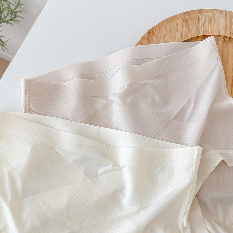 Seamless Solid Color High Waist Underwear Women's Panties Comfortable Breathable Cross Belly Lift Hip Briefs