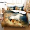 Комплект постельного белья Fine Horse, комплект пододеяльников, комплект постельного белья с 3D-печатью, комплект постельного белья размера Queen, модный дизайн