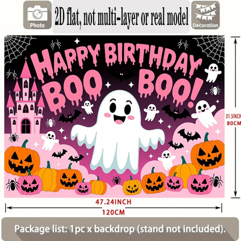 Party Backdrop Castle Flat Banners Spooky Ghost Pumpkin Celebrations Wedding Enthusiasts Celebration Photo Booth Front Door Decor
