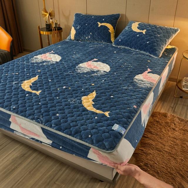 Бархатная простыня 90x200, утолщенная простыня для дома, теплый наматрасник, королевский размер, Fundas de colchón