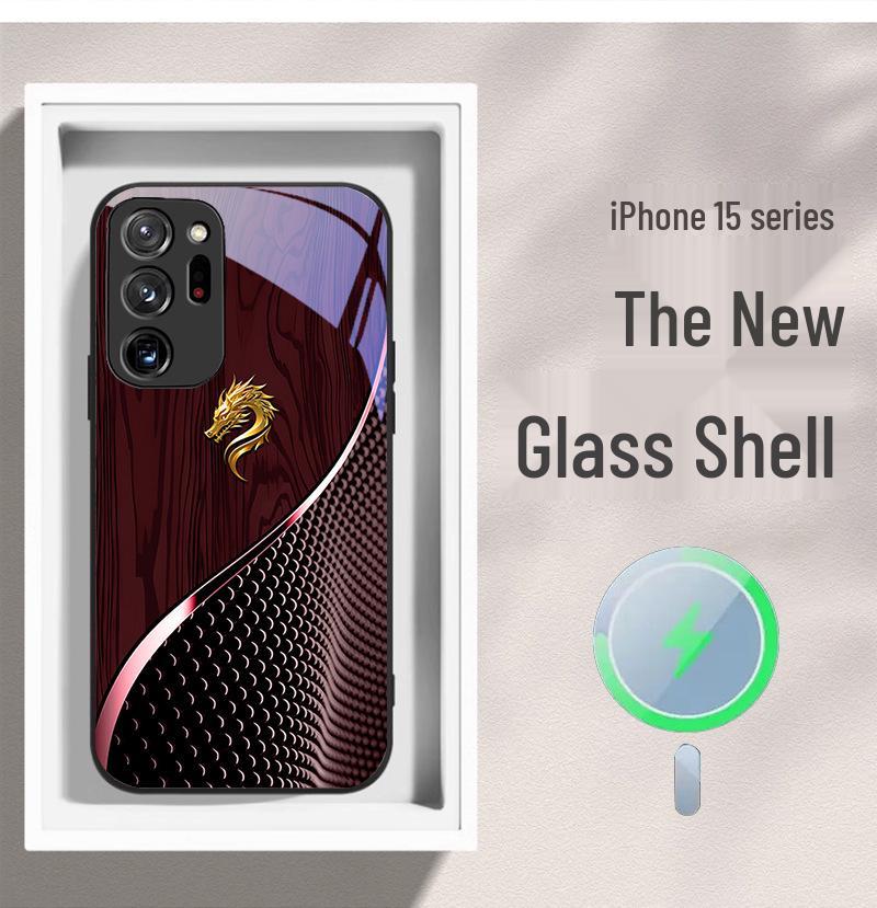 Чехол для Samsung S11 S21 S23 S20 FE - Национальный тренд, Дракон, Текстура дерева, Магнитное крепление, Быстро продаваемый