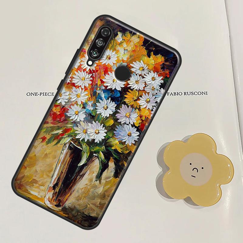 Масляная живопись Цветы Для Huawei Nova Y91 Y60 Y70 Y90 Y61 3i 7i 8i 11i Nova 11 9 10 SE P20 P40 Lite P30 Pro Чехол