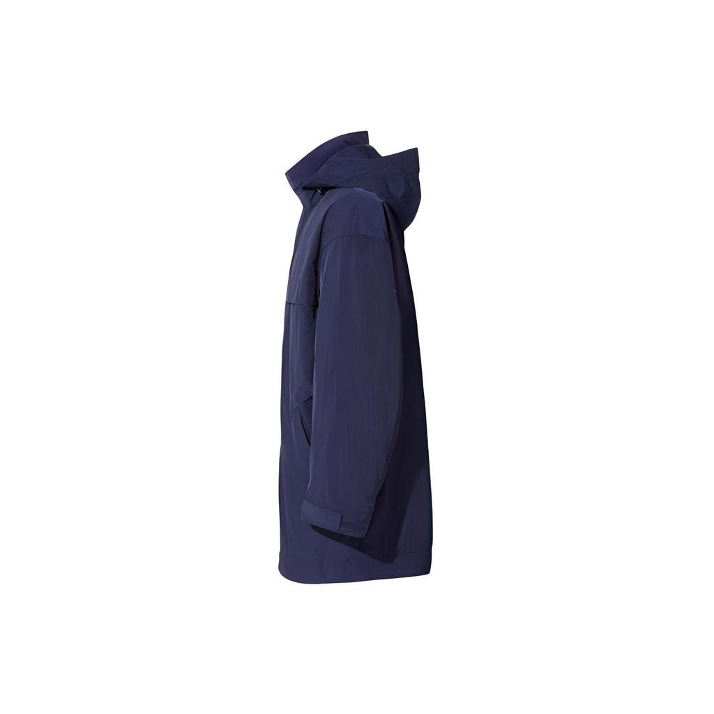 Uniqlo X Jil Sander Свободное пальто-куртка на молнии со съемным капюшоном Мужские пальто Темно-синий 439927-69