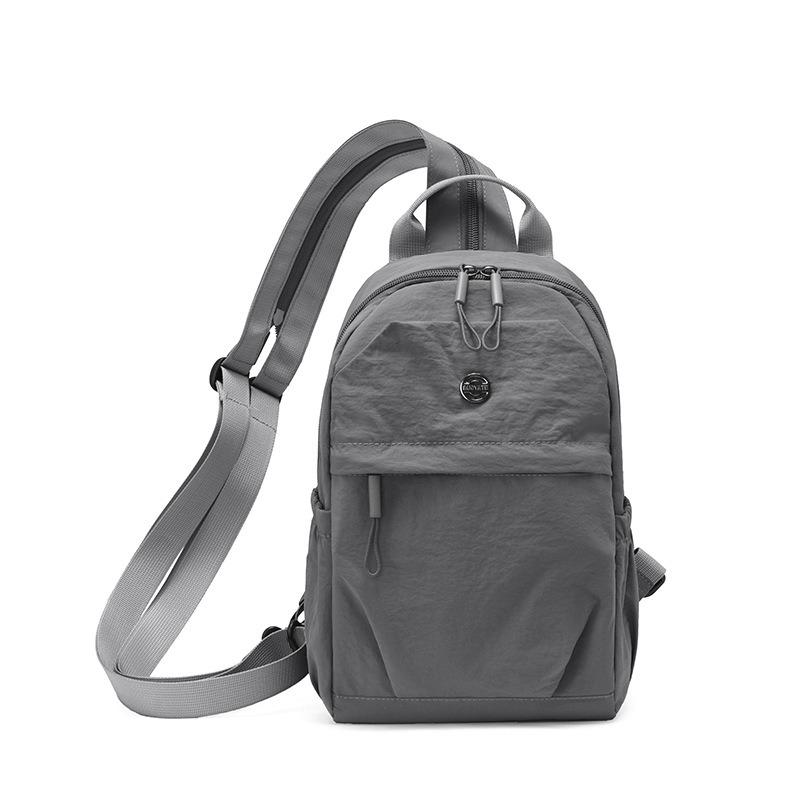 Женский рюкзак новый модный легкий рюкзак большой вместимости нейлоновая ткань женская сумка персонализированная простая текстура нагрудная сумка