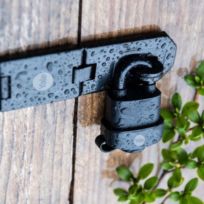 Yale - Cadenas extérieur en acier laminé Y220B - 51 mm - Résistant aux intempéries - 3 clés incluses