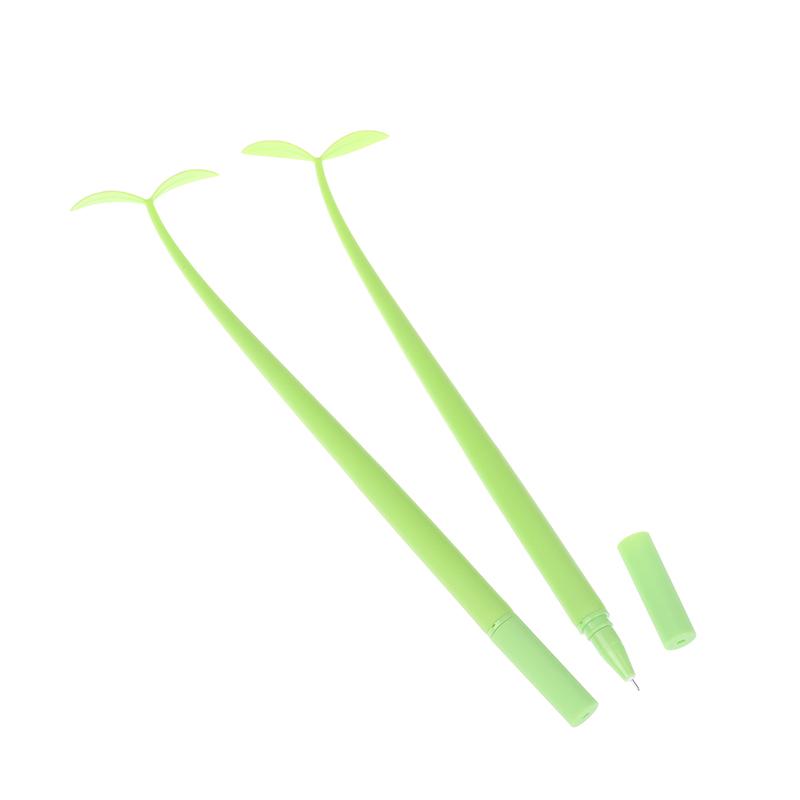 4 шт. 0,5 мм черные чернила Lucky Leaf Lovely гелевая ручка Green Leaf Writing Signature Pen для студентов, школьных офисных принадлежностей
