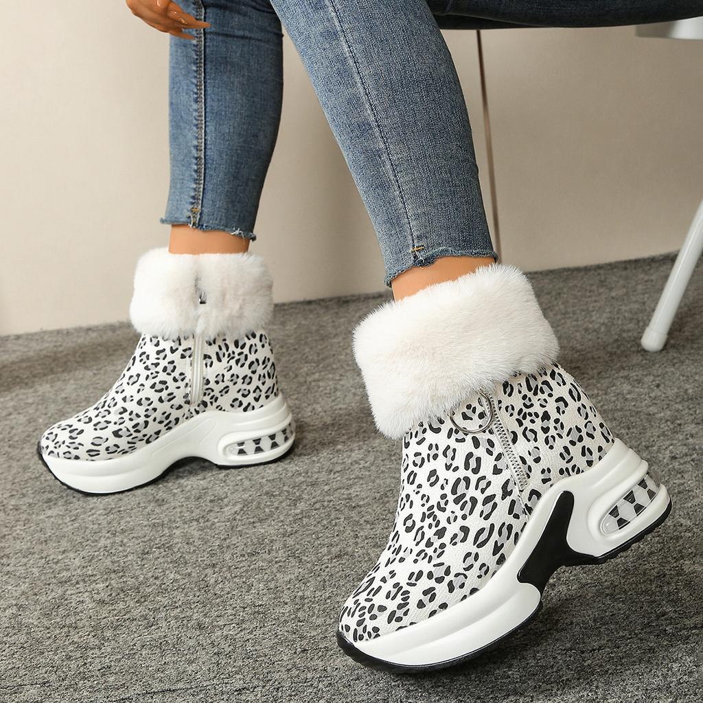 Женские ботильоны Новые зимние ботинки на платформе, дизайнерские удобные кроссовки, женская повседневная обувь с утолщенным пухом