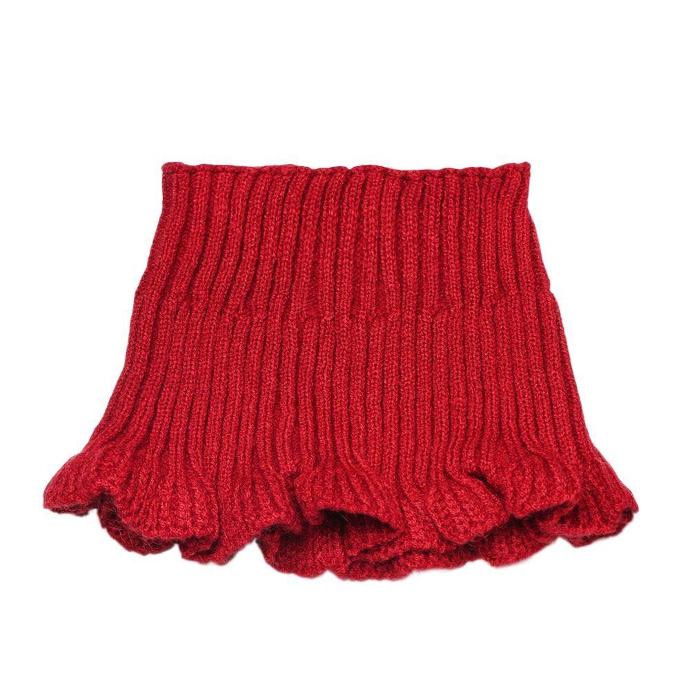 Winter Solid Color Ruffle Autumn Knitted Scarf Women Bib Neck Guard Korean Style Fake Collar