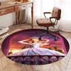 Wicked Printed Round Rug Carpet Chair Rug Area Rug Entryway Doormats,for Office Chair Living Room Bedroom Kitchen Room.