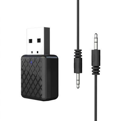 Мини беспроводной Bluetooth адаптер 5.0 передатчик приемник 3.5мм AUX стерео для автомобильной музыки