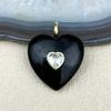 Natural Crystal Love Pendant Gemstone Pendant with Zircon Heart Flashing Stone Pendant Necklace Jewelry Making