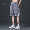 Мужские летние шорты с эластичной талией, регулируемые спортивные шорты на шнурке с карманами, однотонные повседневные шорты с широкими штанинами