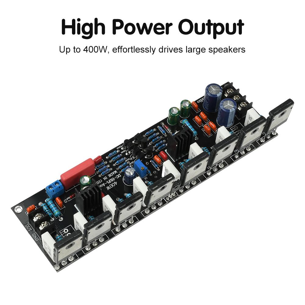 Улучшенный одноканальный усилитель мощности DC 20V-90V 400W 1943+5200 Высокомощный аудиоусилитель