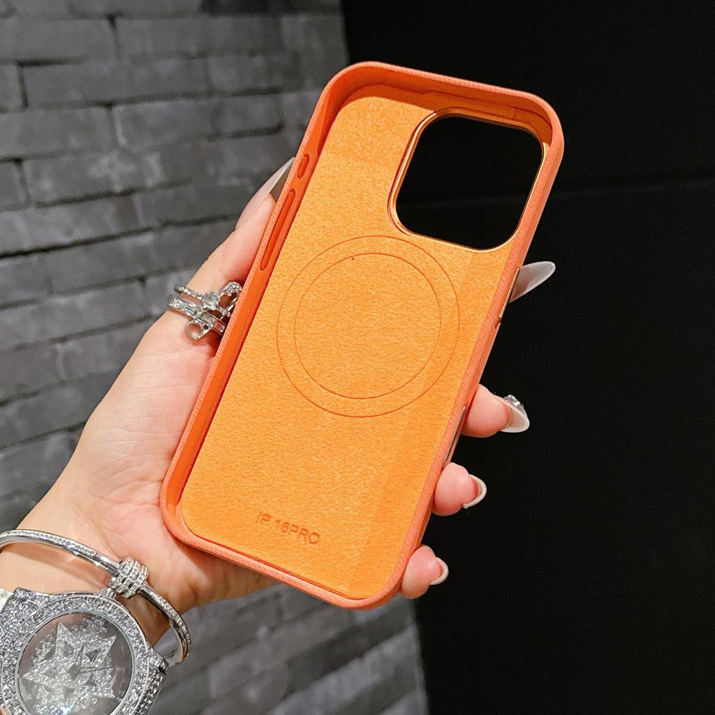 Чехол для iPhone 16 Pro Max: Фланель с полным покрытием, с металлическими линзами и пуговицами на электросварке