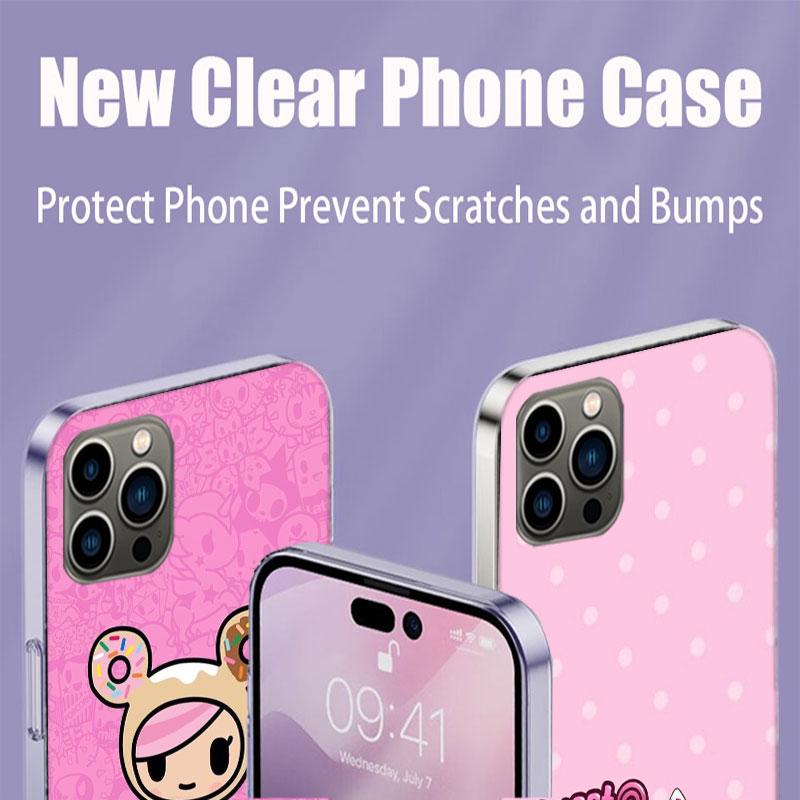 Япония Милый Токидоки Чехол для телефона Для iPhone 17 Air 15 Pro 14 Plus 16 Pro Max 17E 16E 12 13 Mini 11 Чехол Милый Fundas