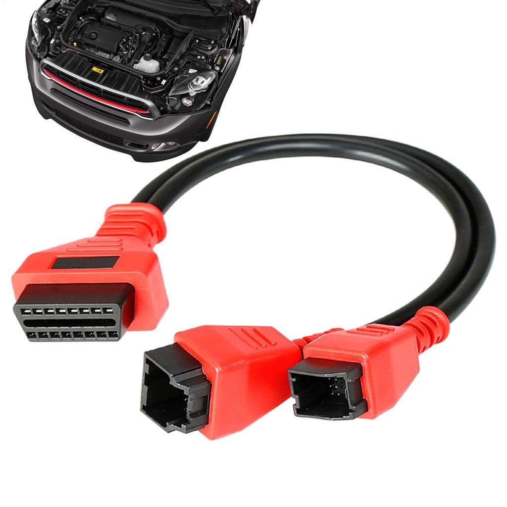 Diagnostic Bypass Adapter - FCA 12+8 OBDII Connector Cable, Gateway Accessories | Reinforced Construction,