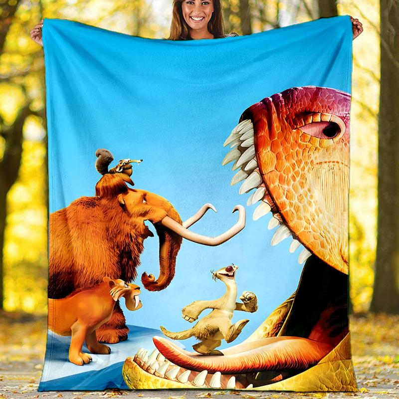 Ice Age Continental Drift1 printed throw blanket—lightweight,soft,warm;versatile blanket for all seasons—perfect as &air-conditioning throw,nap blanke
