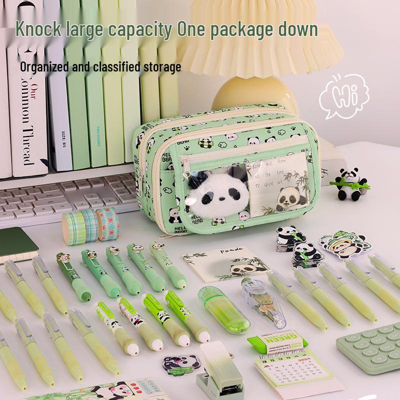 Пенал большой вместимости «Капибара и панда» для девочек начальной и средней школы