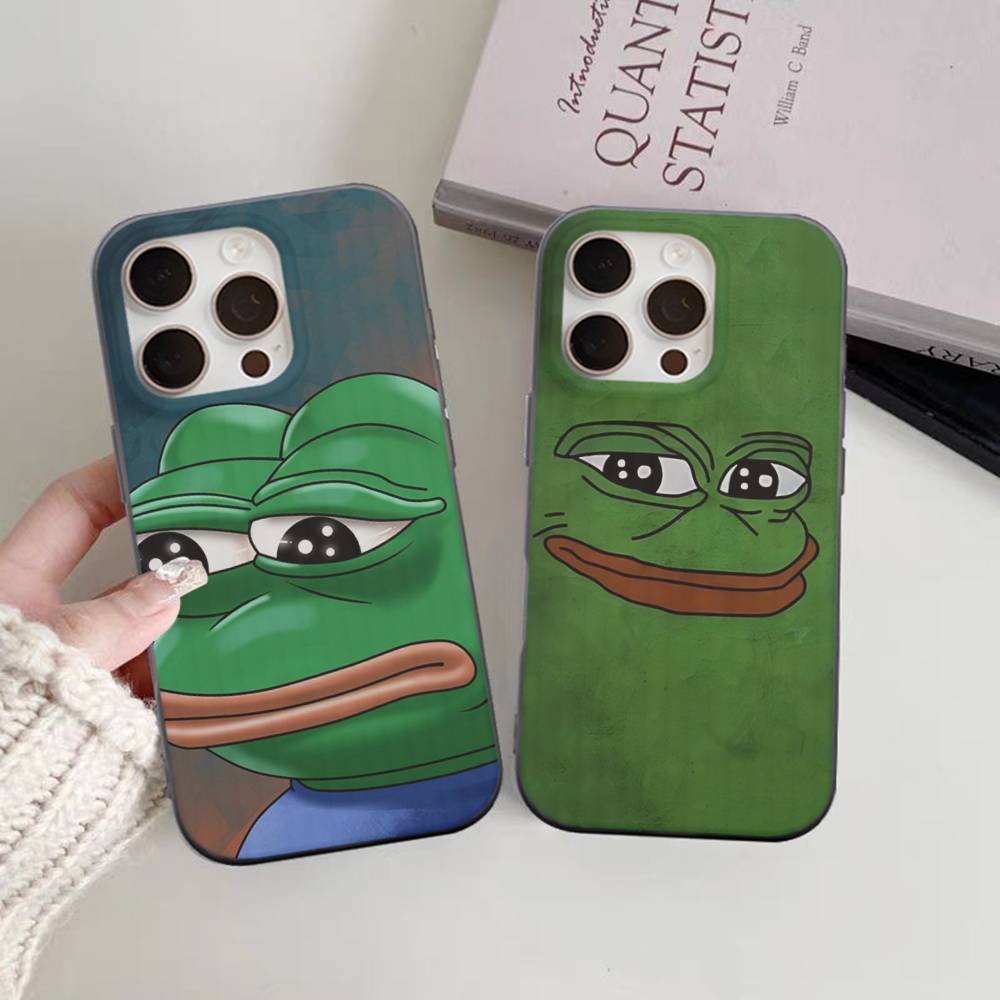 Интернет-мем Пепе Лягушонок Грустный Чехол для Телефона для IPhone 17 16 15 14 Plus 11 12 13 Pro Max Ударопрочная Защита Мягкая Задняя Крышка