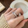 Korean Cold Wind Ins Sense Niche Spring Simple and Versatile Double-layer Wave Beating Opening Ring