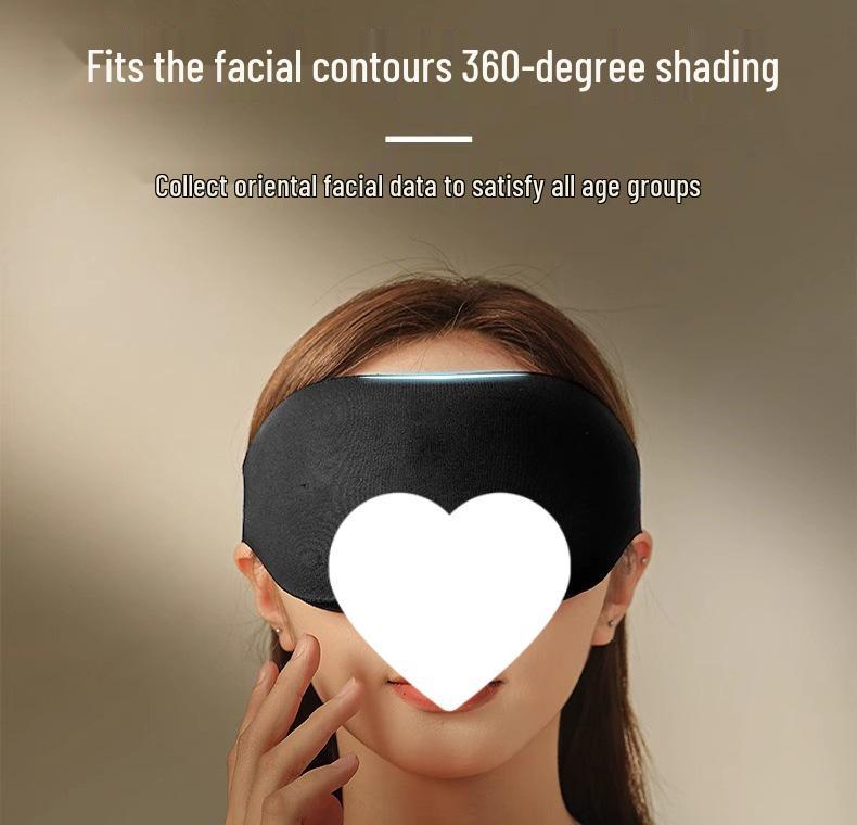 Маска для сна из пены с памятью формы с крыльями для носа, блокирующая свет, для сна и снятия усталости глаз