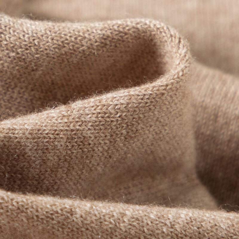 TUHUANG Women's Pure Wool Cable Knit Half-Turtleneck Sweater